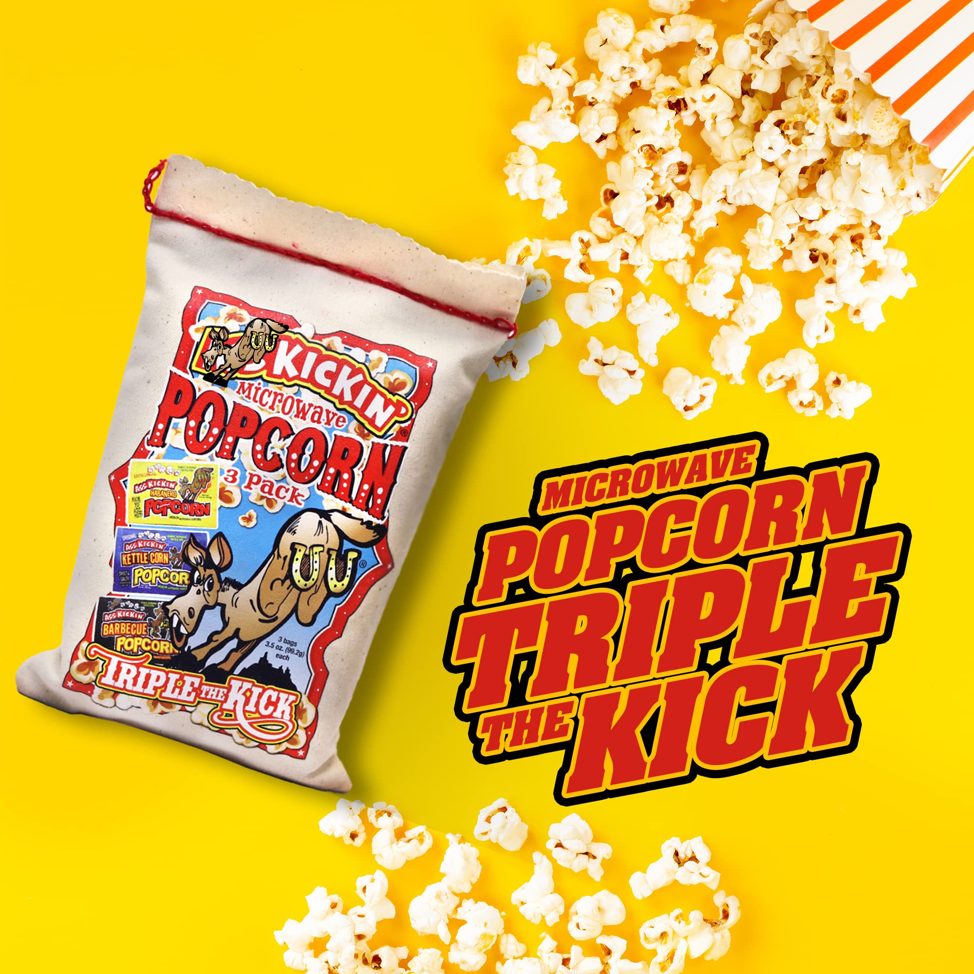 Amazon.com: KICKIN' Premium Microwave Popcorn – Popcorn Variety